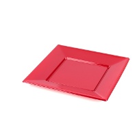 Piatti quadrati in plastica da 17 cm - 6 pezzi
