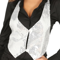 Gilet con paillettes per donna