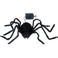 Ragno animato per Halloween con luce, suono e movimento