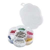 Bottoni a pressione da 0,8 cm con scatola a forma di fiore - Prym - 60 coppie