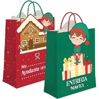 Borsa regalo 14 x 11,5 x 6,7 cm Elfo - 1 unità