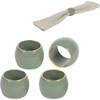 Set di anelli per tovagliolo Royal verde - 4 pezzi