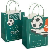 Sacchetto regalo a tema calcio 14 x 11,5 x 6,7 cm - 1 pezzo