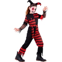 Costume da giullare sinistro per ragazza