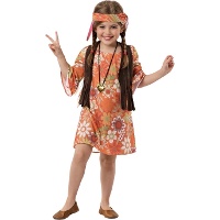 Costume da hippie love power per bambina