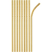 Cannucce pieghevoli di carta metallizzata - 24 pezzi
