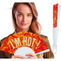 Ventaglio con messaggio I'M HOT!