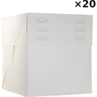 20 scatole per torte da 25 x 25 x 20 cm - altezza regolabile fino a 28 cm