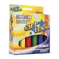 Pittura tessile espandibile da 20 ml - Acrilex - 6 unità