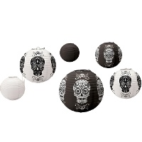 Lanterne decorative a teschi - 6 pezzi