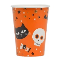 Bicchiere di Halloween Boo da 250 ml - 6 unità