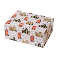 Scatola per dolci di case natalizie di 18 x 13,5 x 7,5 cm