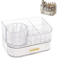 Organizer per trucco con cassetto e divisori 28,5 x 18,5 x 17,8 cm