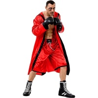 Costume da pugile rosso per uomo
