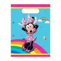 Sacchetti Minnie Arcobaleno - 6 pezzi