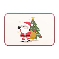 Tovaglietta individual Babbo Natale sorridente 43 x 28 cm - 1 pezzo
