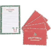 Carte con buste per Babbo Natale da elfo con adesivi