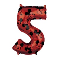 Palloncino numero 5 di Topolino, 66 cm - Anagram