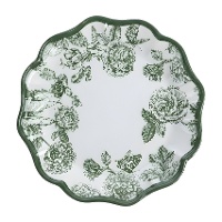 Piatto floreale verde 22,9 cm