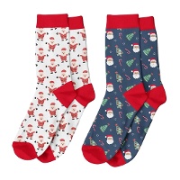 Calzini di Babbo Natale allegro - 1 paio