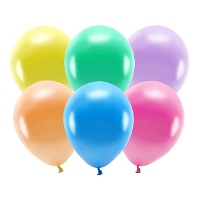 Palloncini in lattice da 30 cm metallizzati biodegradabili - PartyDeco - 100 unità
