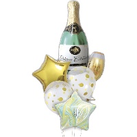 Mazzo dorato e verde di bottiglia di Cava - 6 unità